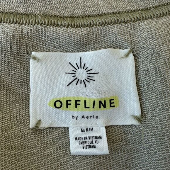 Aerie Offline Overized Terry Cape Open Cardigan in Clay, M - Picture 8 of 9